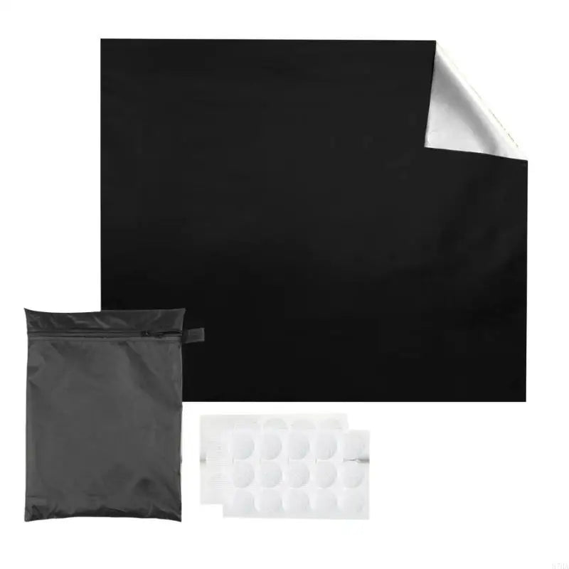 rideau rouleau noir points blancs adhésif moderne opacité sac rangement