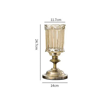 vase verre transparent motif rayé fleurs artificielles peonies roses decoratif moderne salon