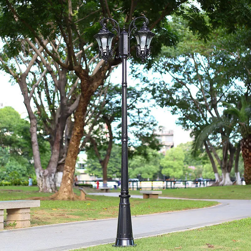 lampadaire extérieur or noir classique vintage ip65 led moderne