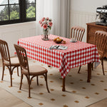 nappe table rouge blanche carreaux imperméable classique extérieure camping pique nique terrasse