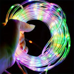 guirlande lumineuse solaire 200 led multicolore moderne 20m ip65