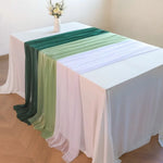 nappe opaque chemin table semi transparent blanc vert différents événementiels mariage receptions