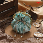 sac cadeau violet satiné ruban doré blanche élégant anniversaire bijoux cadeau opulent 10 pièces