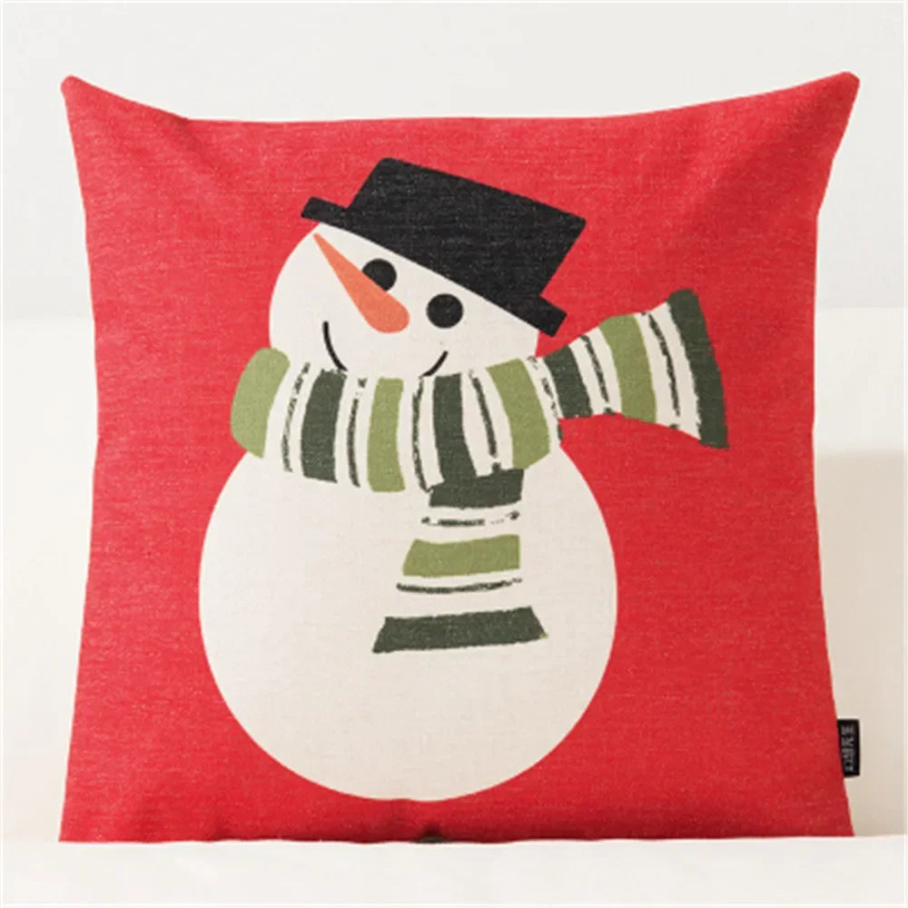 coussins noel motifs rennes neige sapins merry christmas festive decoration voiture maison