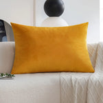 housse velours carrée moderne couleurs vives orange bleu jaune gris fixations