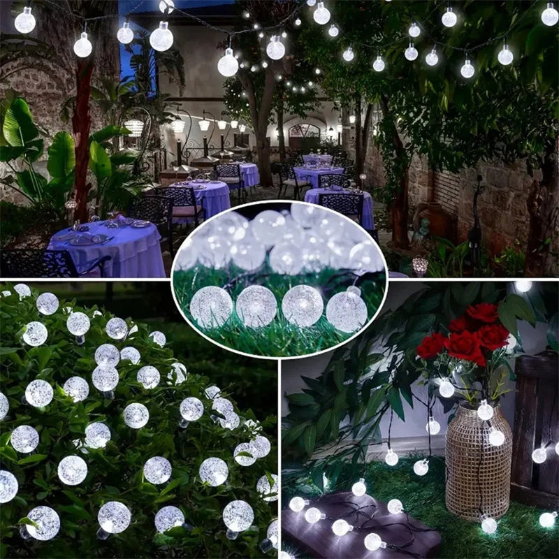 guirlande solaire lumineuse translucides modes éclairage moderne clips autoinstallation led