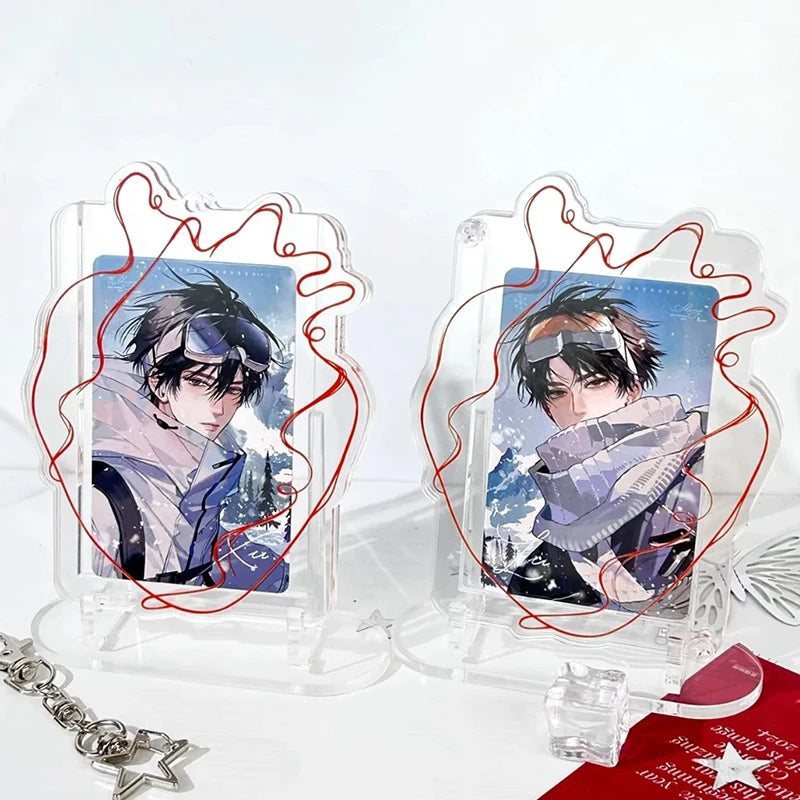 cadre photo transparent moderne clips accessoire photocard cd postales