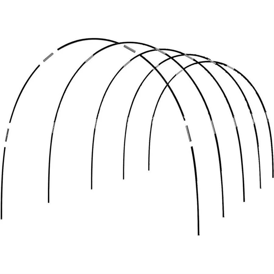 structure serre métal noir transparent moderne clips tiges support jardin agriculture