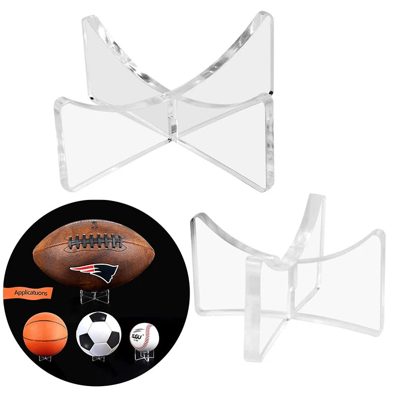 présentoir sportif transparent minimaliste support ballon basket football volley