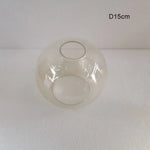 suspension boule verre moderne transparent ambre gris cognac diverse tailles