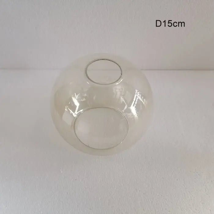 suspension boule verre moderne transparent ambre gris cognac diverse tailles