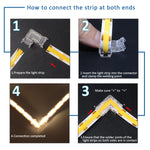 connecteurs led transparents 2pin 3pin clips câbles rgb cct cob 5v 12v 30v ul