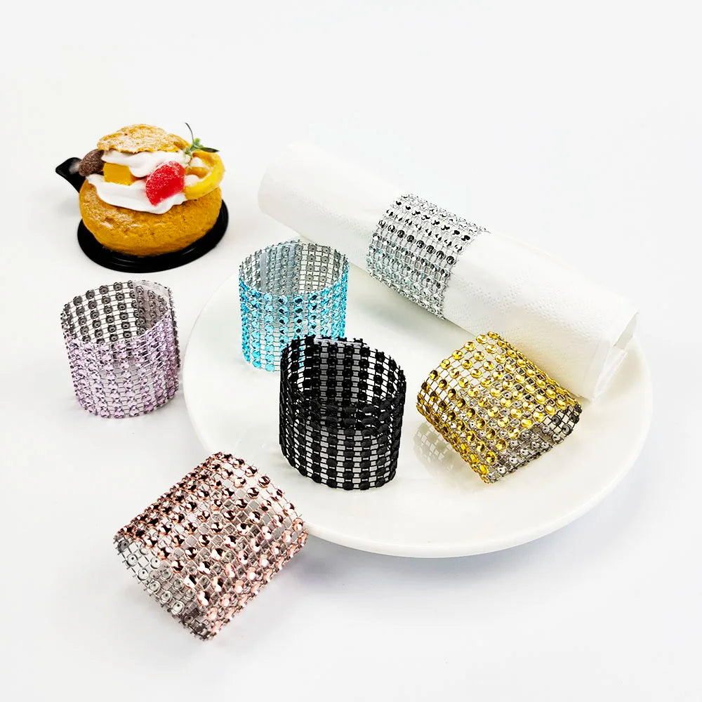 bracelets décoratifs strass argent bleu clair noir or rose violet adhésifs élégants tissu blanc