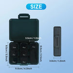 boîte rangement pilules semaines transparente moderne compartiments rigidifiants couvercle pratique portable voyage
