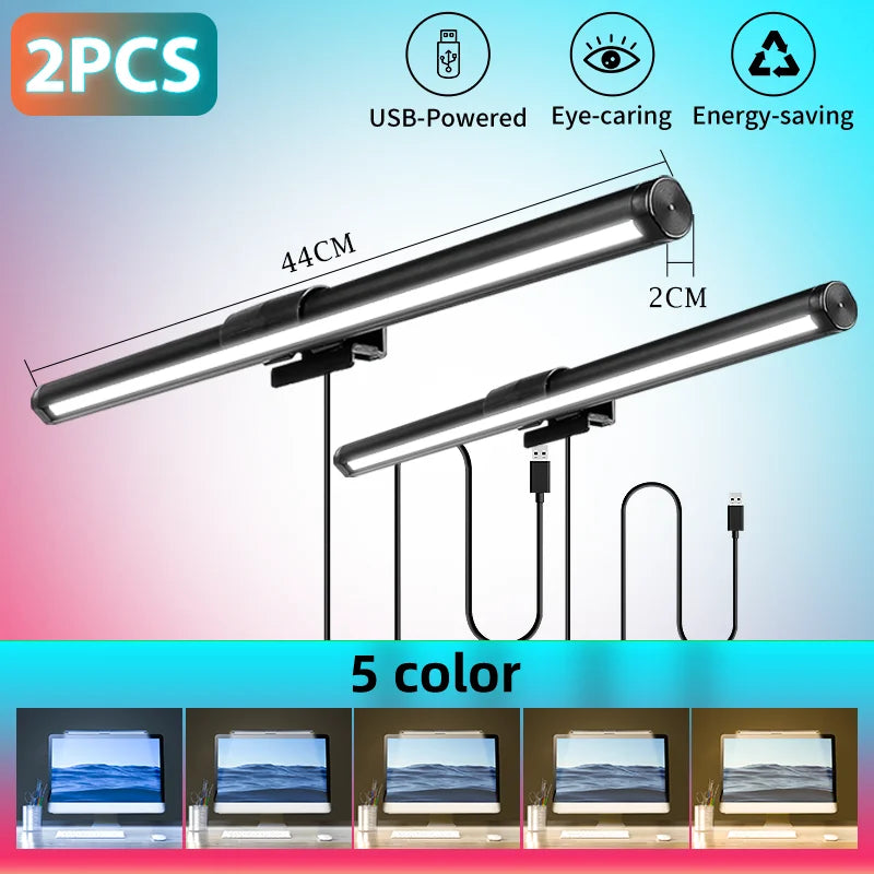 lampe écran incurvé rgb backlight clip moderne noir usb alimentation