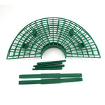 support jardin pvc vert spirale structure ouverte balcon potager 30cm diamètre fixations