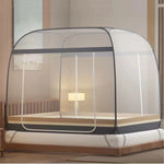 moustiquaire lit adulte pliante polyester blanc gris moderne fixée camping voyageextérieur