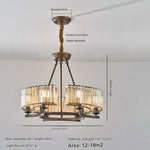 lustre moderne suspension bronze doré ampoules e14 chaines transparentes verticales 105 55cm
