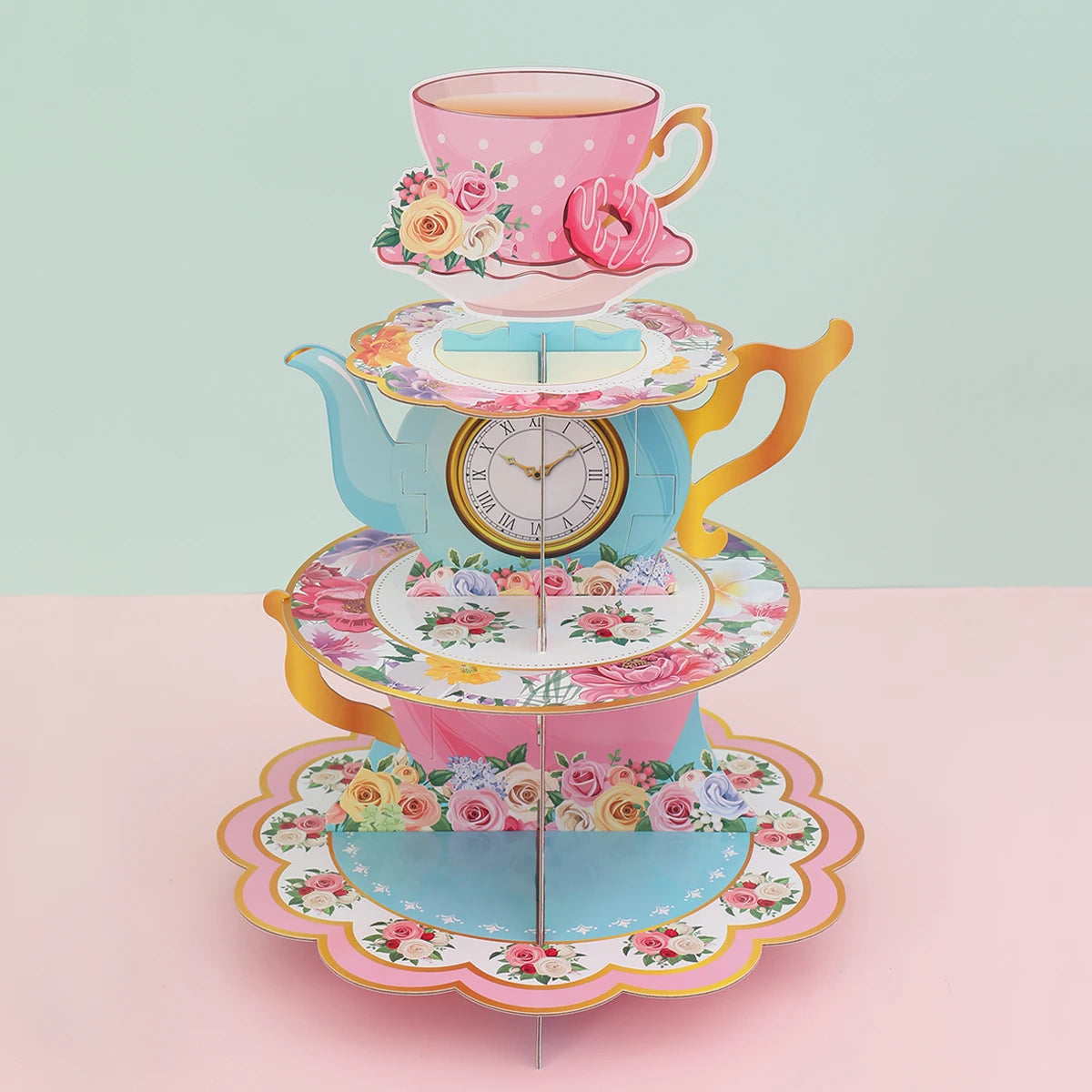 stand cupcakes rose fleurs romantique anniversaire mariage baptême vintage