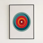 affiches abstraites géométriques cercles concentriques toile minimaliste maison salon opaque vertical