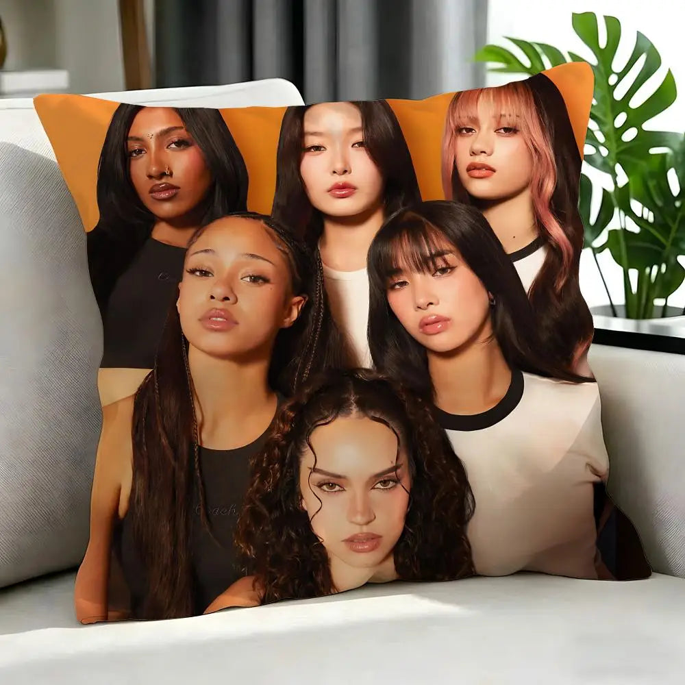 housses coussin imprimées polyester blanc motif personnes modernes 30x30cm 35x35cm 40x40cm 45x45cm 50x50cm