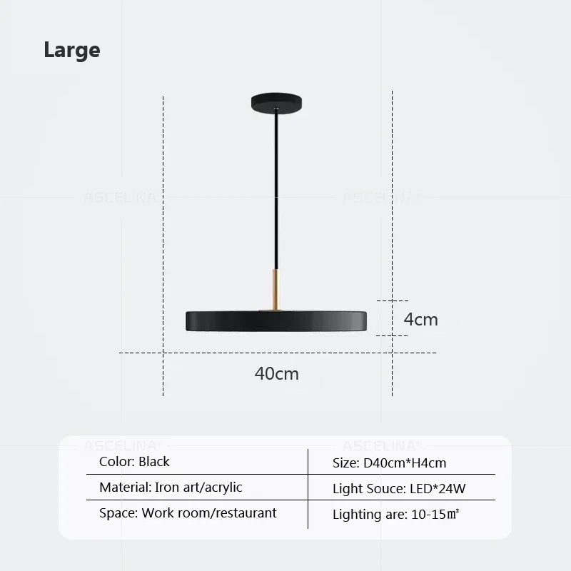 suspension lumineuse ronde opaque moderne noir câble électrique lumineuse salle manger facile