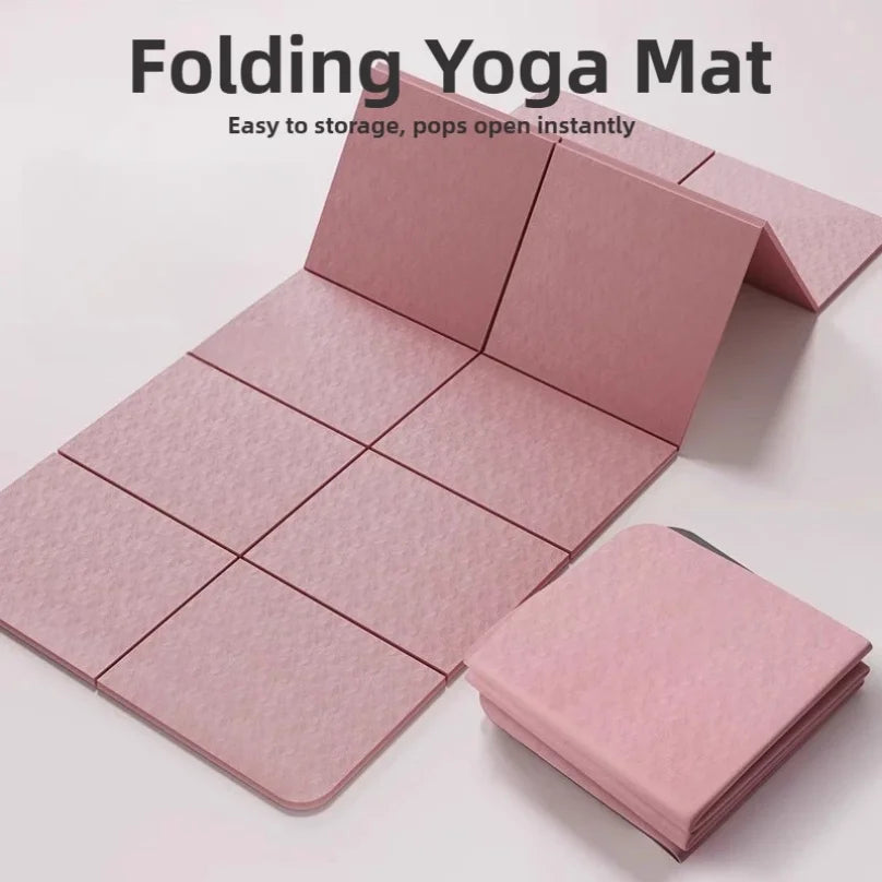 tapis yoga pliable rose texture non slip motifs géométriques moderne pratique 61cm large 183cm