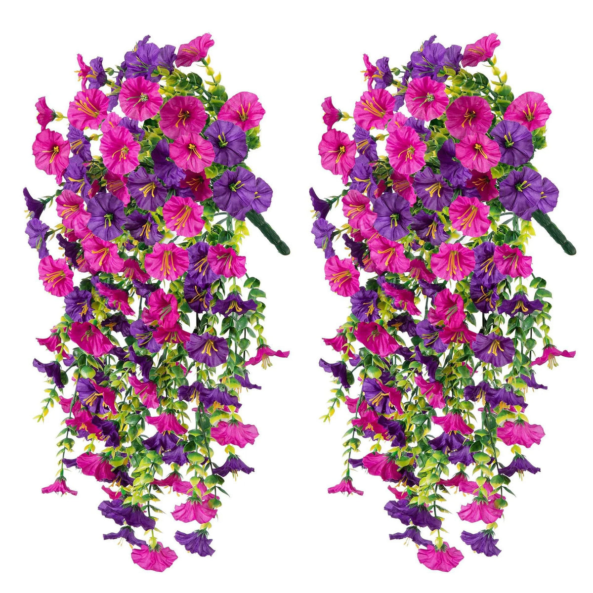 guirlande fleurs artificielles violettes roses modernes décoration murale mariage anniversaire intérieur