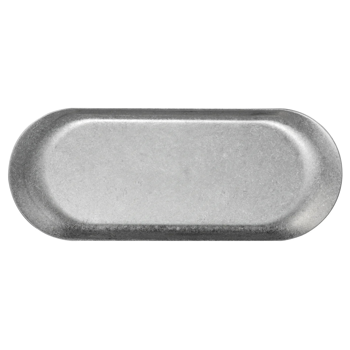 plateau service ovale acier inoxydable argenté vintage finition patinée personnalisable