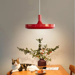 lampes suspendues scandinaves minimalistes rouge blanc gris clair salon chambre UFO déco nhà