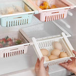 organiseur réfrigérateur rose bleu blanc grille perforations moderne clips pliables.storage.box.frigo