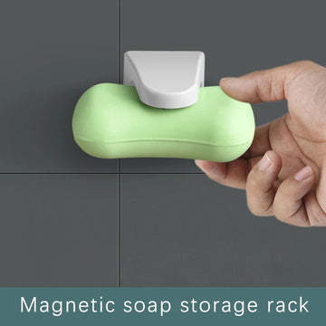porte savon magnétique moderne vert clair jaune blanc aimanté adhésif mat minimaliste