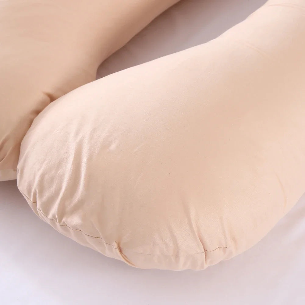 coussin maternité rose uni confortable blanc marron 70x130cm respectueux environnement