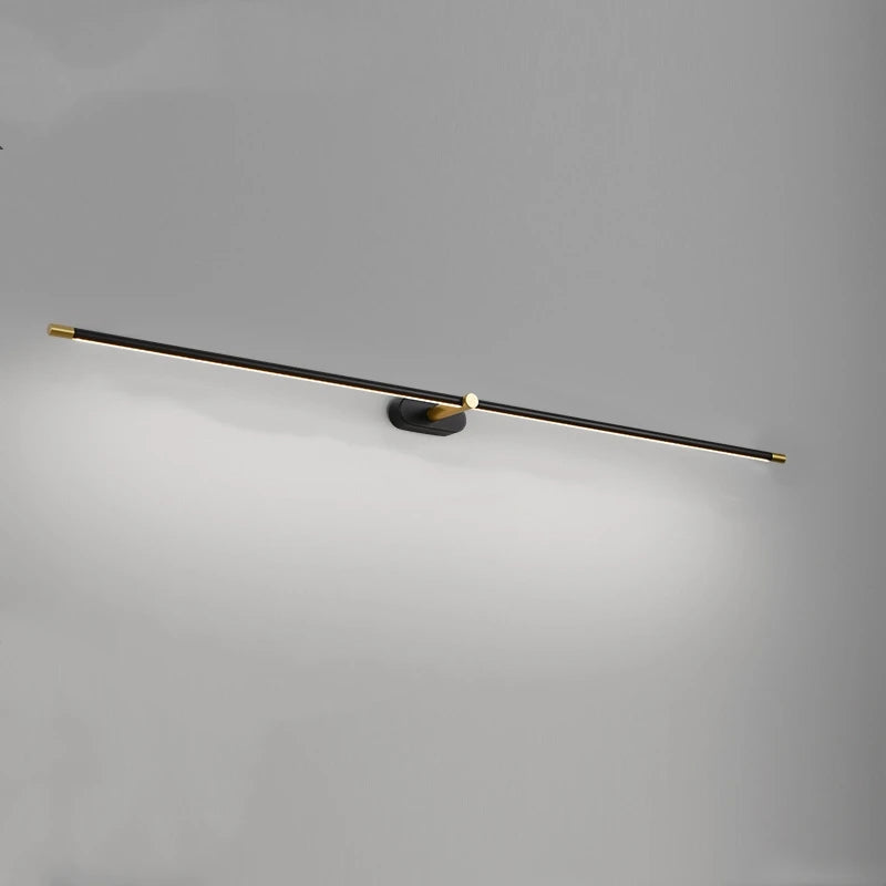 lampe salle bain moderne noir doré fixée mur 20 sources lumineuses led flux lumineux