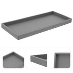 plateau rangement silicone gris moderne bijoux soins beauté brosses dents minimaliste comptoir salle bain