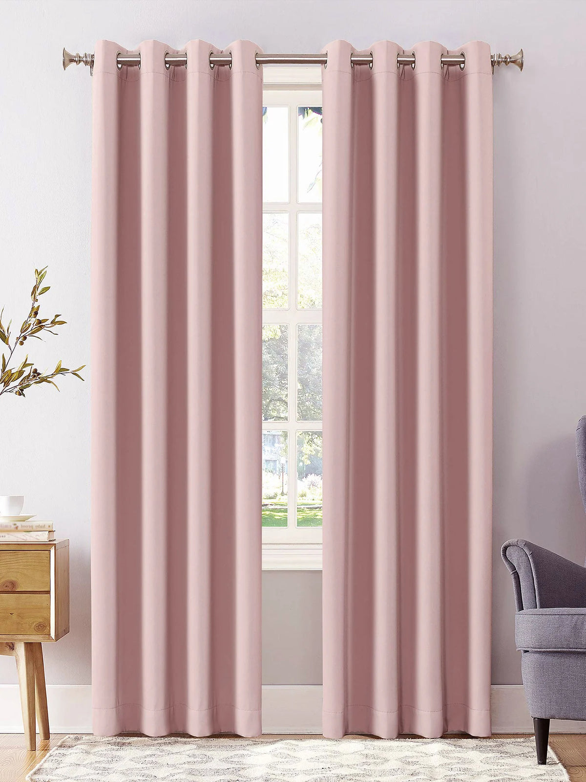 rideaux romains modernes rose pêche opaques salon chambre isolation thermique 100 polyester