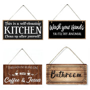 panneau decoratif bois vieilli suspension mur rustique humour