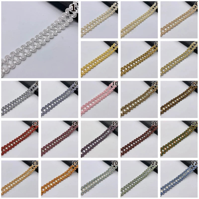 ruban dentelle intégrées largeur 3cm couleurs argent doré classique élégant opaque polyester écologique élastique