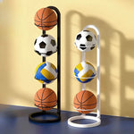 support balles sportives moderne noir blanc motifs basketball football volley ball métal acier carbone