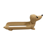 support hot dog chien marron beige noir imprimé créatif fun ketchup mayonnaise