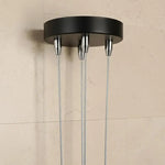 suspension lumineuse minimaliste noir blanc mat pièces fixation câbles durable résistant