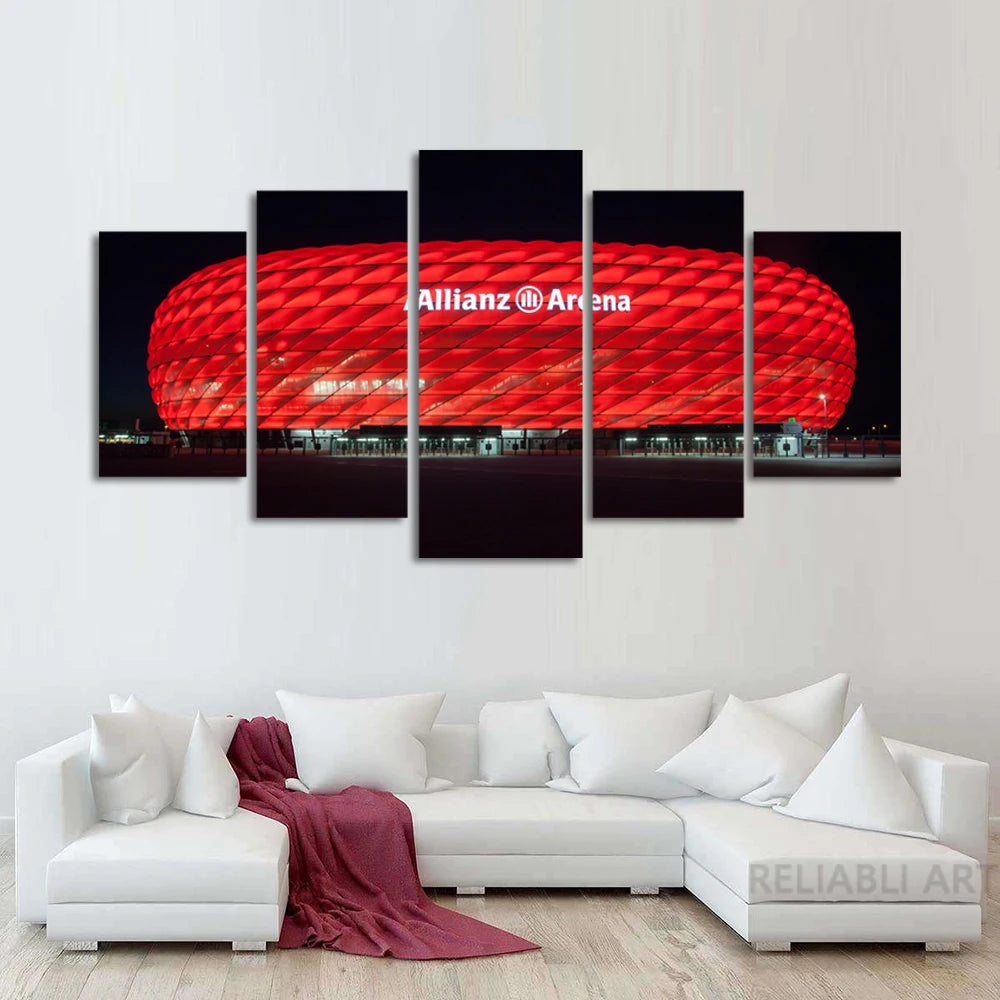 toile d'art moderne bayern munich paysage rouge noir contemporain sans cadre imprime toile