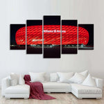 toile d'art moderne bayern munich paysage rouge noir contemporain sans cadre imprime toile