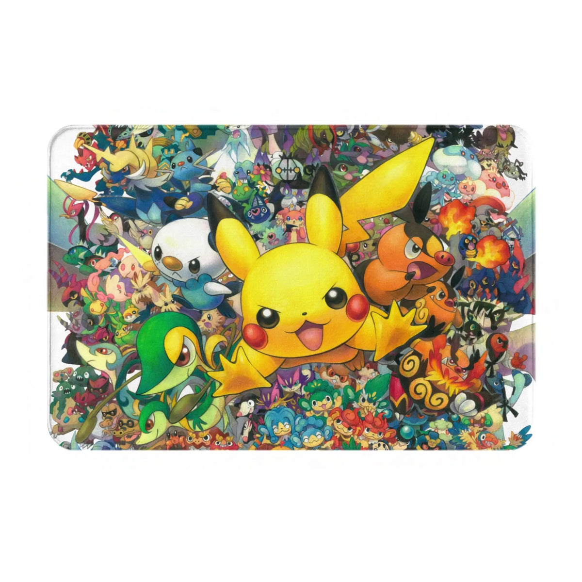 tapis antidérapant multicolore pokémon illustration moderne absorbant extérieur entrée cuisine balcon