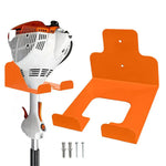 support mural outil électrique garage robuste moderne orange noir vis fixations