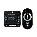 contrôleur led dimmer télécommande noire moderne 18a pwm réglable alimentation vis fixée