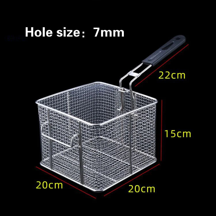 panier friture acier inoxydable maille fine poignées frites légumes