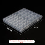 boîte rangement bijoux transparent grands compartiments 28 petits compartiments clips