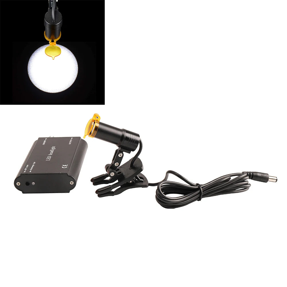 lampe frontale led dentaire chirurgicale filtre jaune pince loupes dentaires