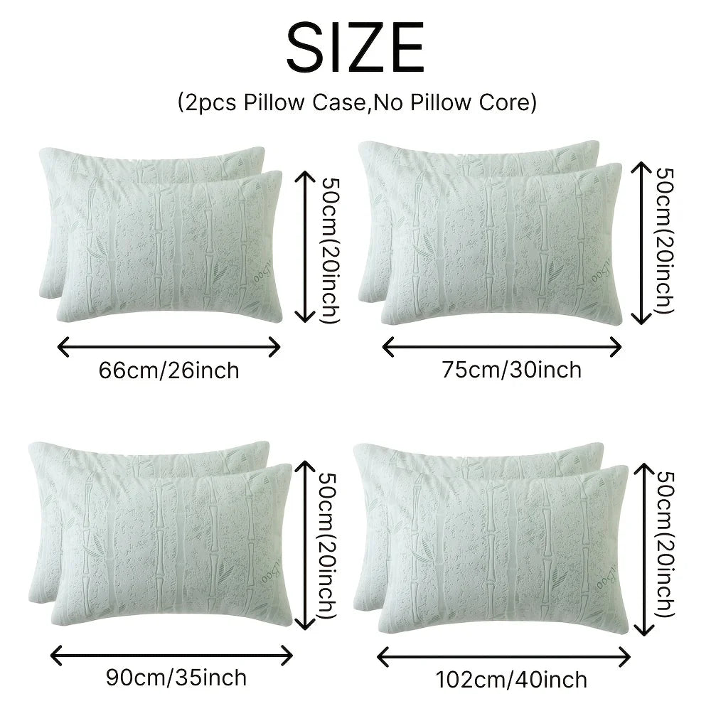 protège oreiller imperméable fibre bambou blanc vert clair moderne glissière 26x20cm 30x20cm 35x20cm 40x20cm
